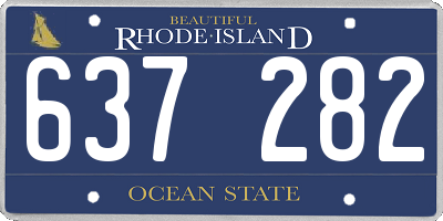 RI license plate 637282