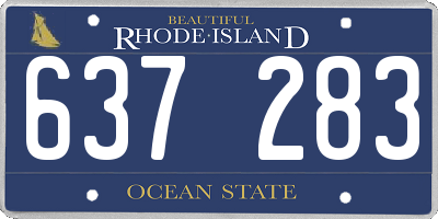 RI license plate 637283