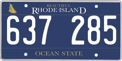 RI license plate 637285