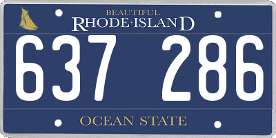 RI license plate 637286