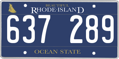 RI license plate 637289