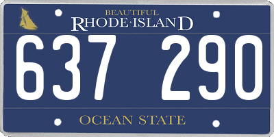 RI license plate 637290