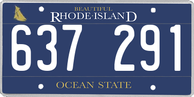 RI license plate 637291