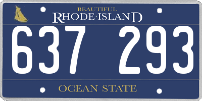 RI license plate 637293