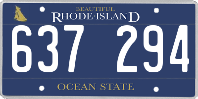 RI license plate 637294