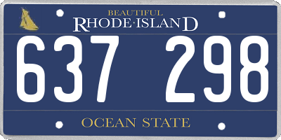 RI license plate 637298
