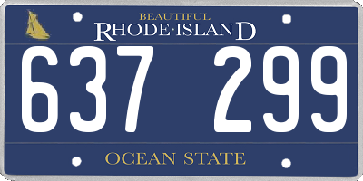 RI license plate 637299