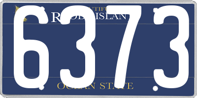 RI license plate 6373