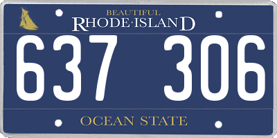 RI license plate 637306