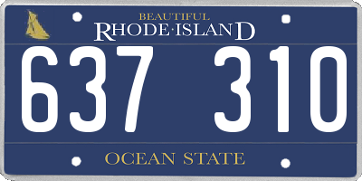 RI license plate 637310