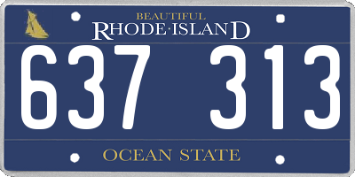 RI license plate 637313