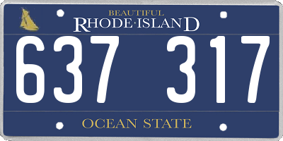 RI license plate 637317