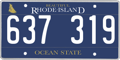 RI license plate 637319