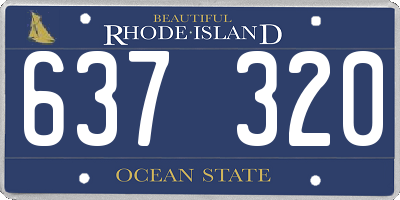 RI license plate 637320