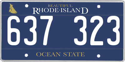 RI license plate 637323