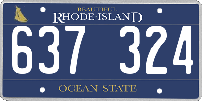 RI license plate 637324