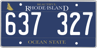 RI license plate 637327