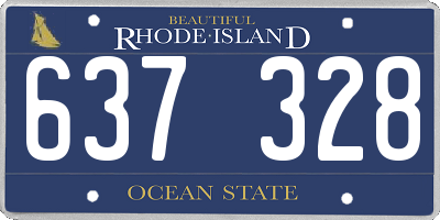 RI license plate 637328