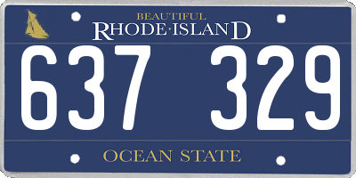 RI license plate 637329