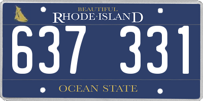 RI license plate 637331
