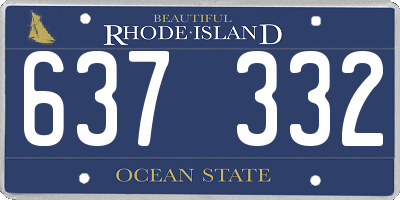 RI license plate 637332