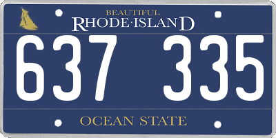 RI license plate 637335