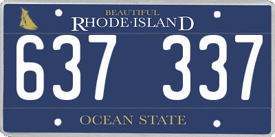 RI license plate 637337