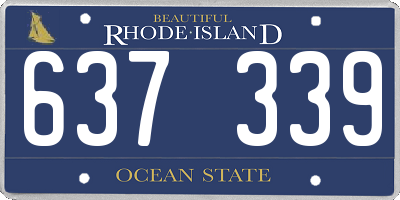 RI license plate 637339