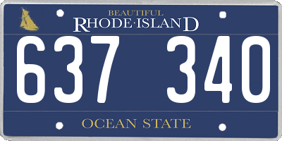 RI license plate 637340