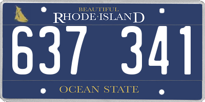 RI license plate 637341