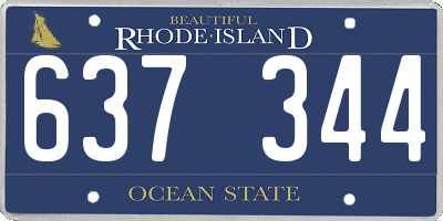 RI license plate 637344