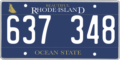 RI license plate 637348