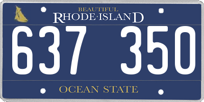 RI license plate 637350