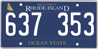 RI license plate 637353