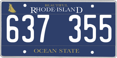 RI license plate 637355