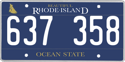 RI license plate 637358