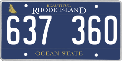 RI license plate 637360