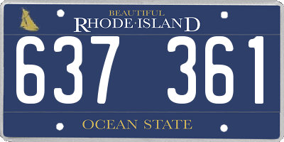 RI license plate 637361