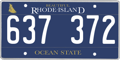 RI license plate 637372