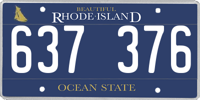 RI license plate 637376