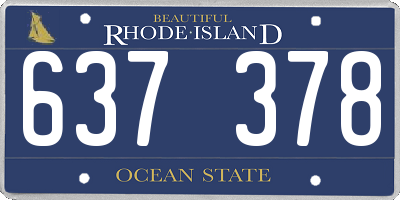 RI license plate 637378