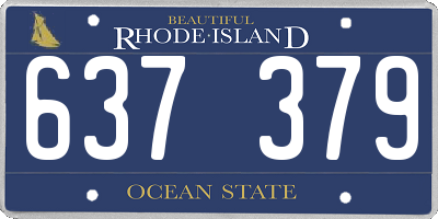 RI license plate 637379