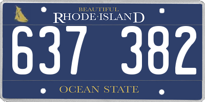 RI license plate 637382