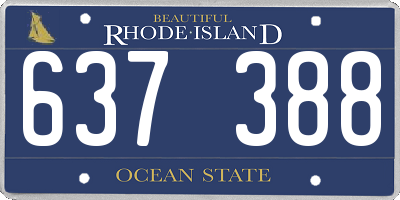 RI license plate 637388