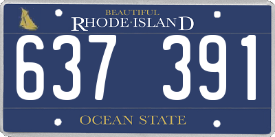 RI license plate 637391