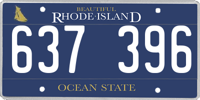RI license plate 637396