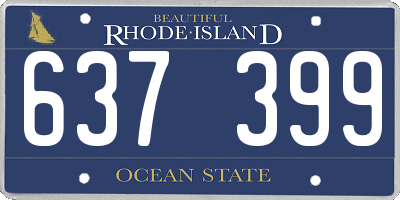 RI license plate 637399