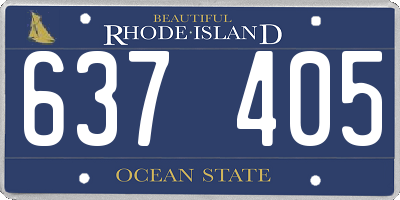 RI license plate 637405