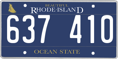RI license plate 637410