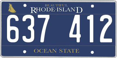 RI license plate 637412